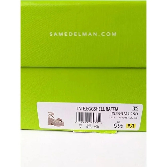 Sam Edelman Women's Tate Woven Raffia Ankle-Strap Platform Size 9.5 (MSRP $170) - Picture 10 of 10